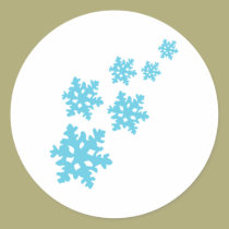 icey Schneeflocken blau aufkleber