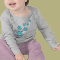 icey Schneeflocken blau t-shirts