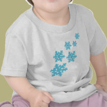 icey Schneeflocken blau t-shirts