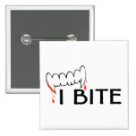 Ich beiße (Zähne und Blut) Anstecknadelbutton