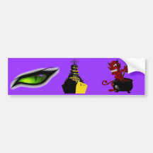 Ich bete Satan (violetten) Autoaufkleber an