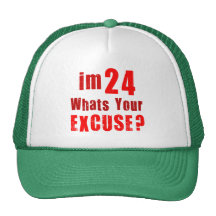 Ich bin 24, was bin Ihre Entschuldigung? Geburtsta Retro Cap