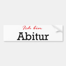 Ich bin Abitur Ikone Autosticker