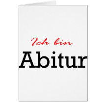 Ich bin Abitur Ikone Grußkarte
