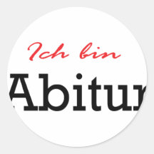 Ich bin Abitur Ikone Runde Sticker