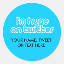 Ich bin auf Twitter enorm Runde Sticker