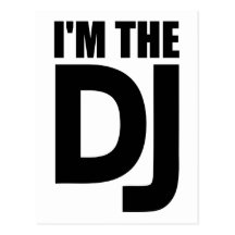 Ich bin das DJ Postkarte