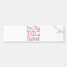 Ich bin die große Schwester (Rosa) Auto Sticker