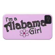 Ich bin ein Alabama-Mädchen, Blume, rosa iPhone Ab Case-Mate iPhone 4 Hüllen