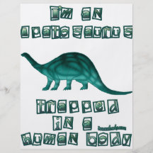 Ich bin ein Apatosaurus Personalisierte Flyer