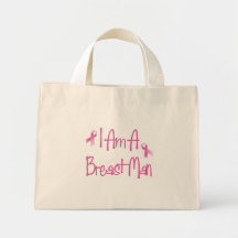 Ich bin ein Brust-Mann (Rosa Brustkrebs Schleife) Einkaufstasche