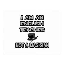 Ich bin ein Englischlehrer… nicht ein Magier Postkarte