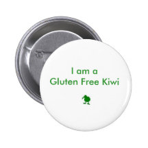 Ich bin ein Gluten-freies Kiwi-Abzeichen Buttons