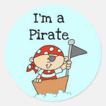 Ich bin ein Piraten-T-Shirts und Geschenke Aufkleber