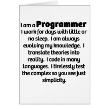 Ich bin ein Programmierer Grußkarten
