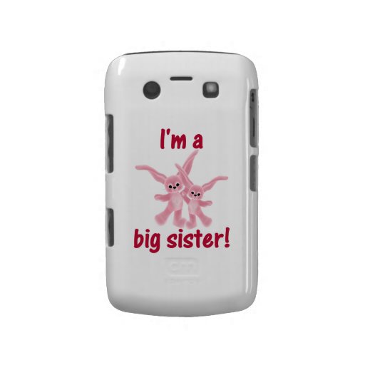 Ich bin eine große Schwester (rosa Häschen) Blackberry Hüllen