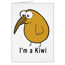 Ich bin eine Kiwi Grußkarten