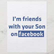 Ich bin Freunde mit Ihrem Sohn auf facebook. Flyer