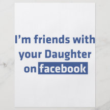 Ich bin Freunde mit Ihrer Tochter auf facebook Flyer