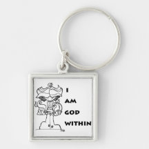 ICH BIN… GOTT INNERHALB des keychain Prämienquadra Schlüsselanhänger