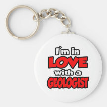 Ich bin in der Liebe mit einem Geologen Schlüsselanhänger