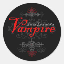 Ich bin in der Liebe mit einem Vampire Runde Sticker