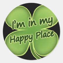 Ich bin in meinem glücklichen Platz Stickers