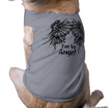 Ich bin kein Engel! Winged Hundet-shirt Hund T-shirt