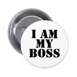 Ich bin mein Chef. Slogan Anstecknadelbuttons