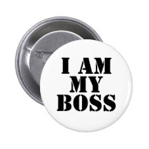 Ich bin mein Chef. Slogan Anstecknadelbuttons
