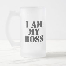 Ich bin mein Chef. Slogan Tasse