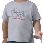 Ich bin mit der Band T-Shirt Schwarz-Kontur