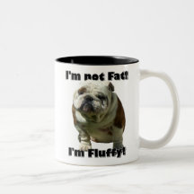 Ich bin nicht fetter Bulldoggenbecher Kaffee Haferl