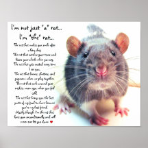 Ich bin nicht gerade "a-" Ratte Plakatdruck