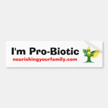 Ich bin, nourishingyourfamily.com Pro-Biotic Auto Aufkleber