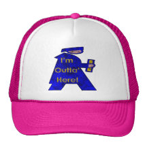 Ich bin Outta hier Abschluss-T-Shirts und Geschenk Kult Cap