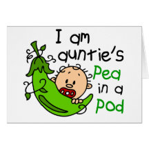 Ich bin Pea In A Pod Tante Grußkarte