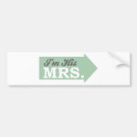 Ich bin seine Frau (grüner Pfeil) Auto Sticker