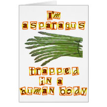 Ich bin Spargel Grußkarten