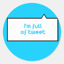Ich bin von tweete voll runder sticker