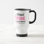 Ich blute Rosa für allen Frauen-Brustkrebs Teehaferl