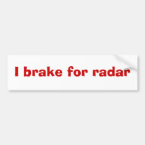 Ich bremse für Radar autoaufkleber