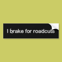 Ich bremse für roadcuts autoaufkleber
