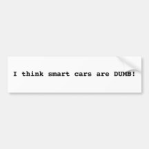 Ich denke, dass intelligente Autos STUMM sind! Auto Aufkleber