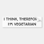 ICH DENKE, DESHALB bin ich VEGETARISCH Autosticker