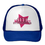 Ich drehe für Gymnastik-Mädchen-Rosa-Schwarz-Stern Baseball Kappen