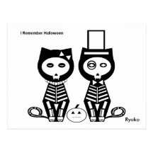 Ich erinnere mich an Halloween-Postkarte