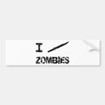 Ich ersteche Zombies Auto Aufkleber
