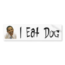 Ich esse Hundeobama-Autoaufkleber autoaufkleber