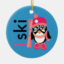 Ich fahre Pinguin Ski Ornament
